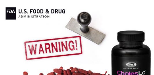 CholesLo’s FDA Warning About Red Yeast Rice & Lovastatin